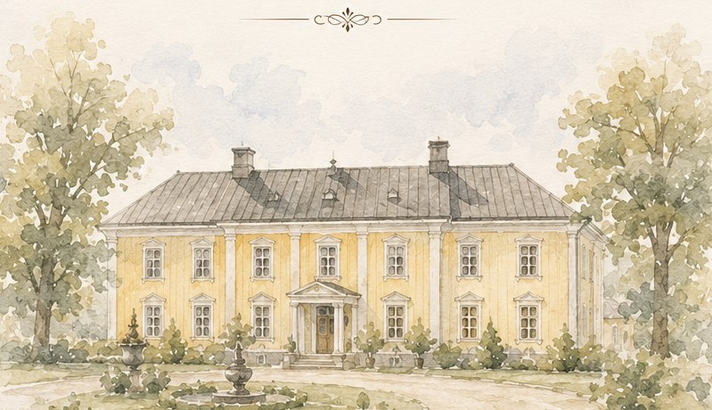 Illustration av Presteruds Herrgård